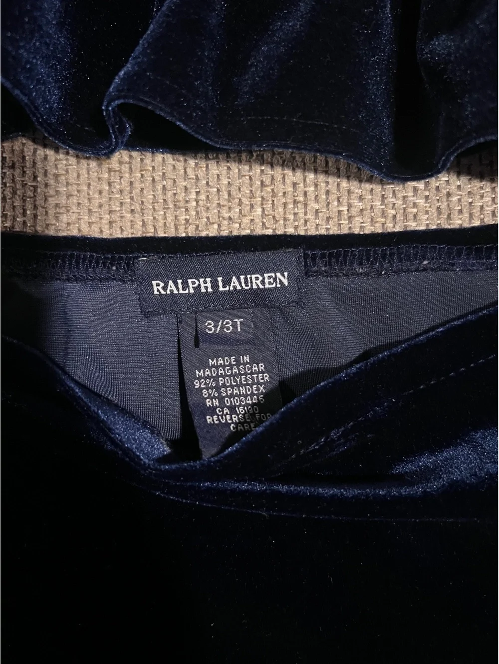 Vintage Ralph Lauren Blue Velvet Set